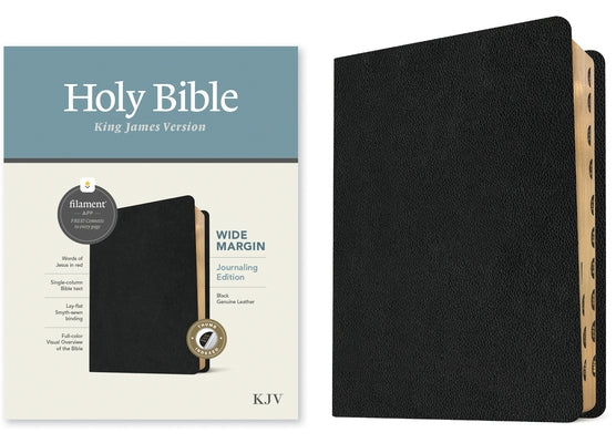 KJV Wide Margin Bible, Filament Enabled Edition (Red Letter, Genuine Leather, Black, Indexed) by Tyndale