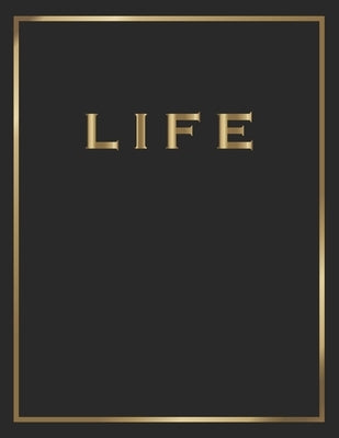 Life: Gold and Black Decorative Book - Perfect for Coffee Tables, End Tables, Bookshelves, Interior Design & Home Staging Ad by Interior Styling, Contemporary