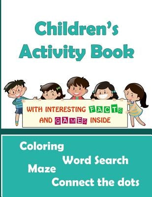 Children's Activity Book (Coloring, Word Search, Maze, Connect the Dots): Activity Book for Kids, Dot-To-Dots, Puzzles, Coloring Pages, Early Learning by Panda Studio