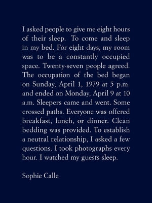 Sophie Calle: The Sleepers by Calle, Sophie