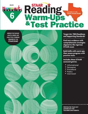 Staar: Reading Warm Ups and Test Practice G6 Workbook by Pippin, Jessica