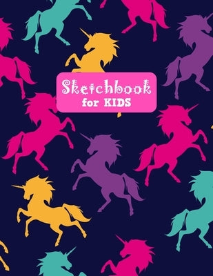 Sketchbook for Kids: Pretty Unicorn Large Sketch Book for Sketching, Drawing, Creative Doodling Notepad and Activity Book - Birthday and Ch by Design Press, Lilly