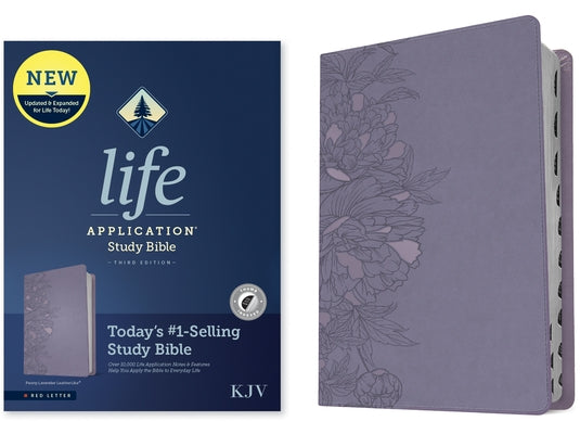 KJV Life Application Study Bible, Third Edition (Red Letter, Leatherlike, Peony Lavender, Indexed) by Tyndale