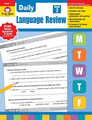 Daily Language Review, Grade 7 Teacher Edition by Evan-Moor Corporation