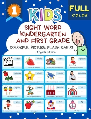 Sight Word Kindergarten and First Grade Colorful Picture Flash Cards English Filipino: Learning to read basic vocabulary card games. Improve reading c by Classroom, Smart