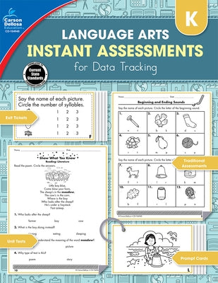 Instant Assessments for Data Tracking, Grade K: Language Arts by Carson Dellosa Education