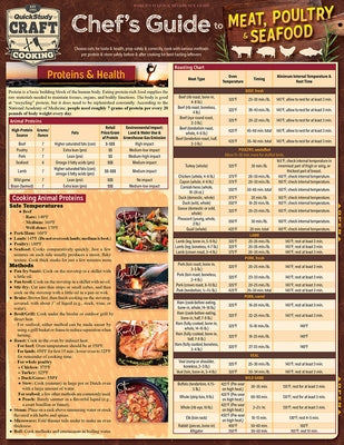 Chef's Guide to Meat, Poultry & Seafood: A Quickstudy Laminated Reference by Grathwol, Kathleen