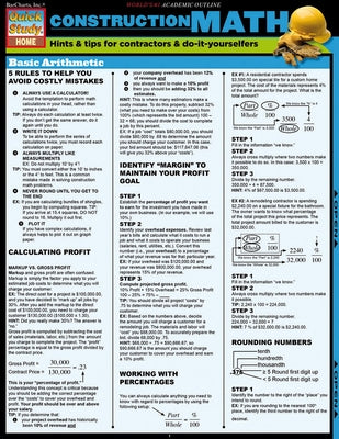 Construction Math: Hints & Tips for Contractors & Do-It-Yourselfers by Prince, Chris