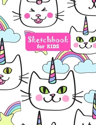 Sketchbook for Kids: Pretty Unicorn Large Sketch Book for Sketching, Drawing, Creative Doodling Notepad and Activity Book - Birthday and Ch by Design Press, Lilly