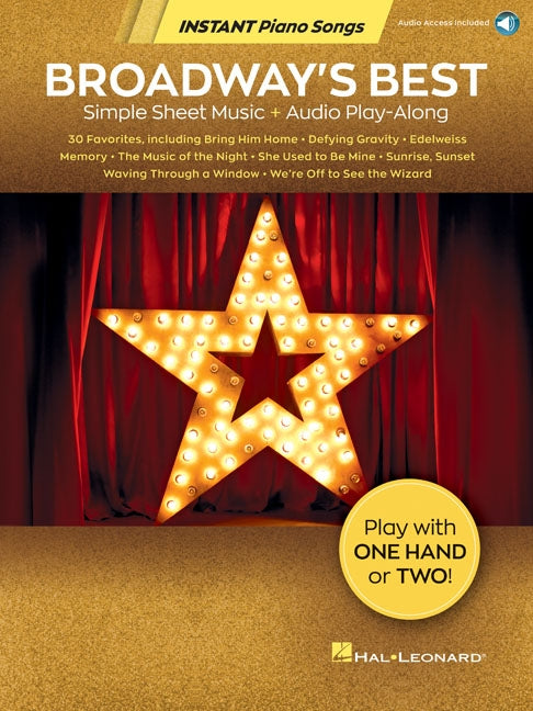 Broadway's Best: Simple Sheet Music + Audio Play-Along by Hal Leonard Corp