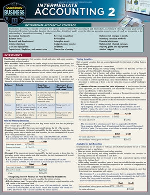 Intermediate Accounting 2: A Quickstudy Laminated Reference Guide by Griffin, Michael P.